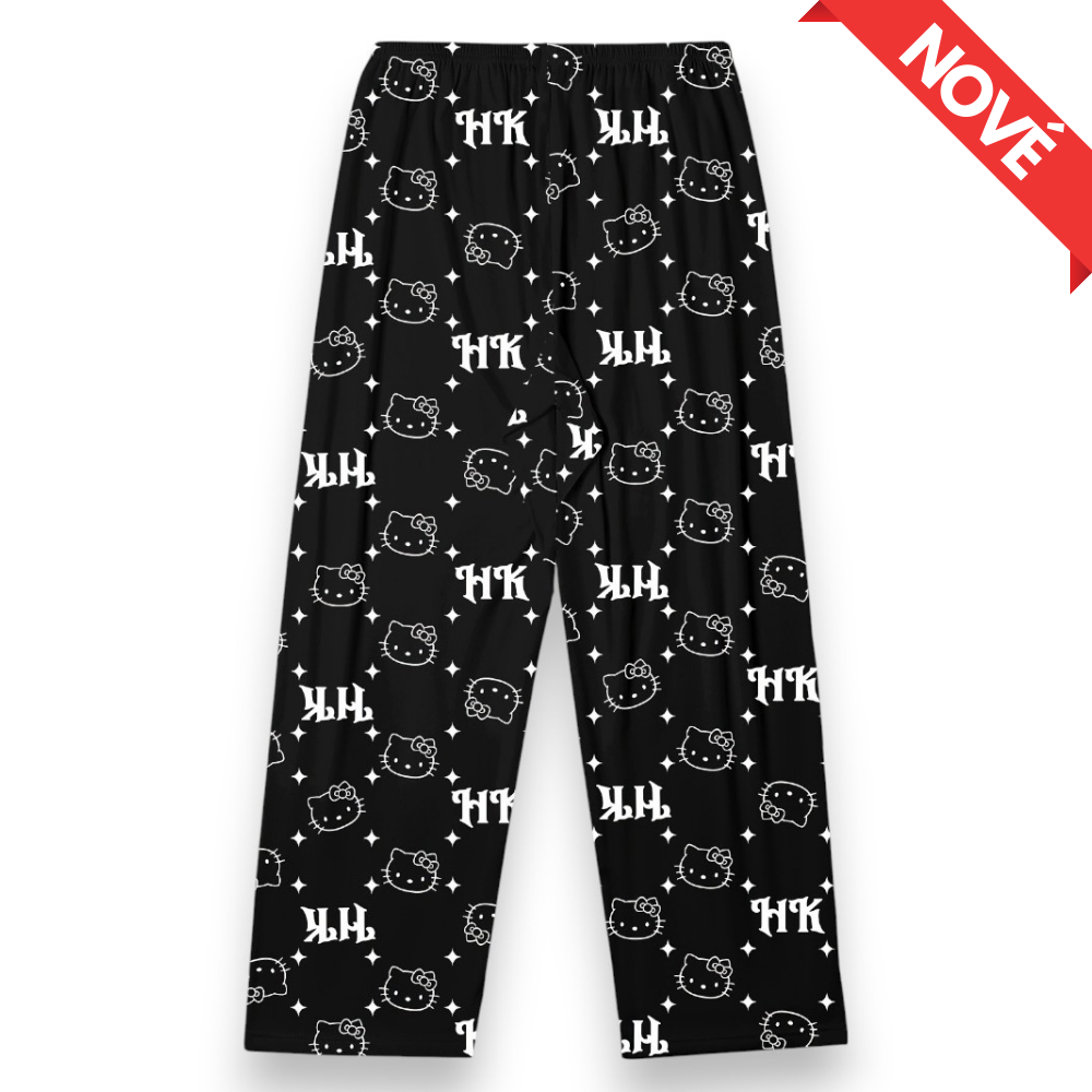 Hello Kitty Pyžamo Nohavice - Black/Čierne