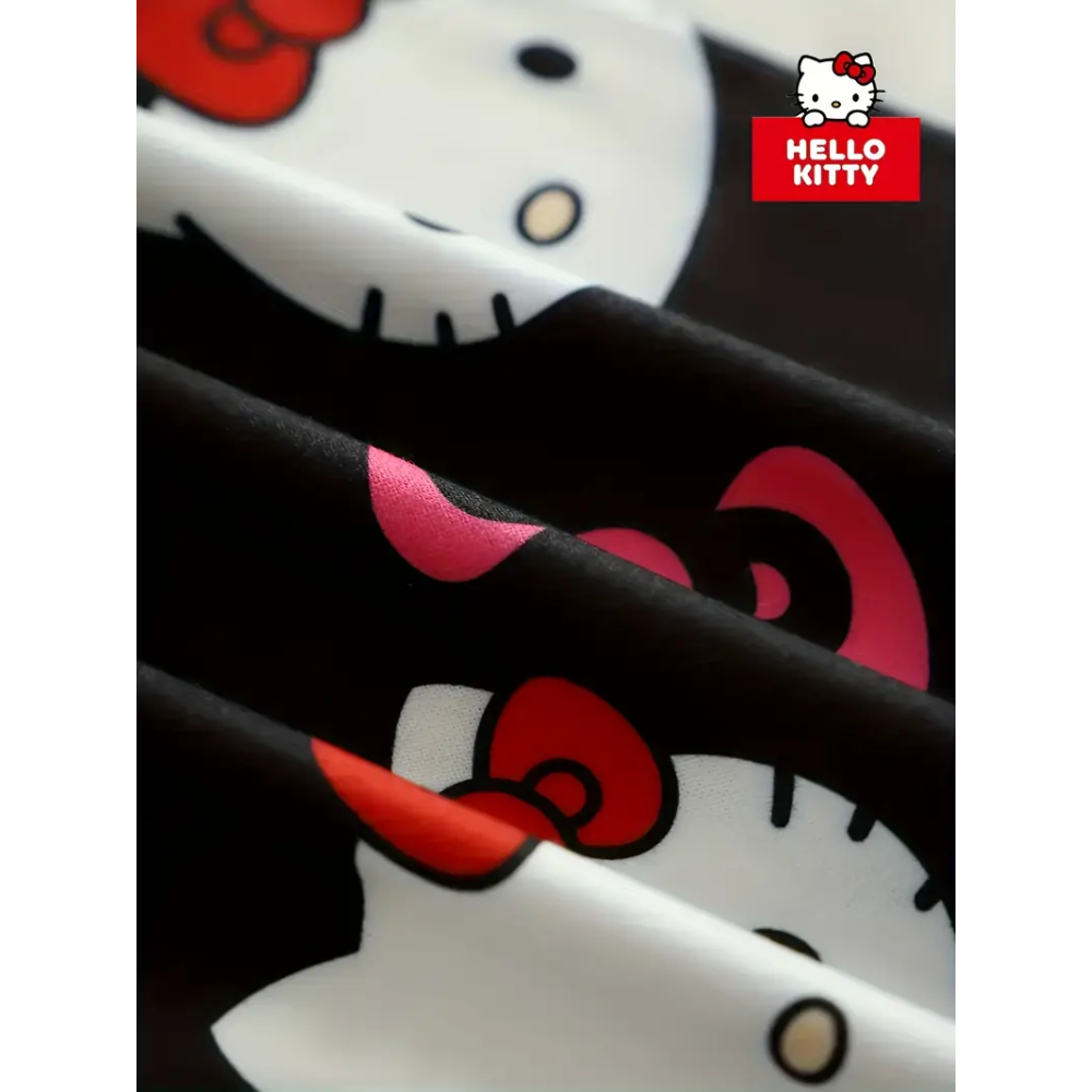 Hello Kitty Pyžamo Letné Nohavice - Black/Čierne