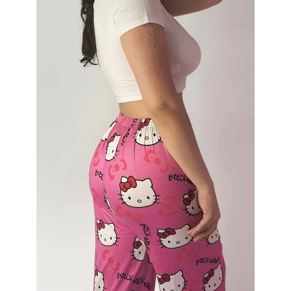Hello Kitty Pyžamo Nohavice - Pink/Ružové