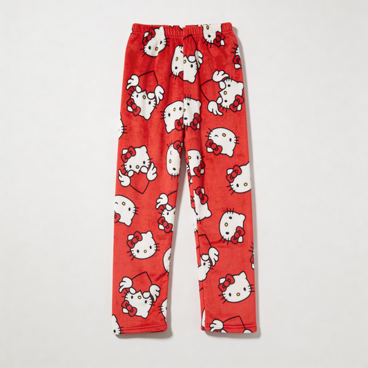 Valentínske Hello Kitty Pyžamo nohavice – Red / Červené