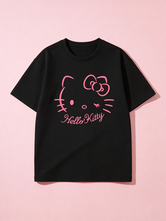 Hello Kitty Tričko - Black & Pink Edition
