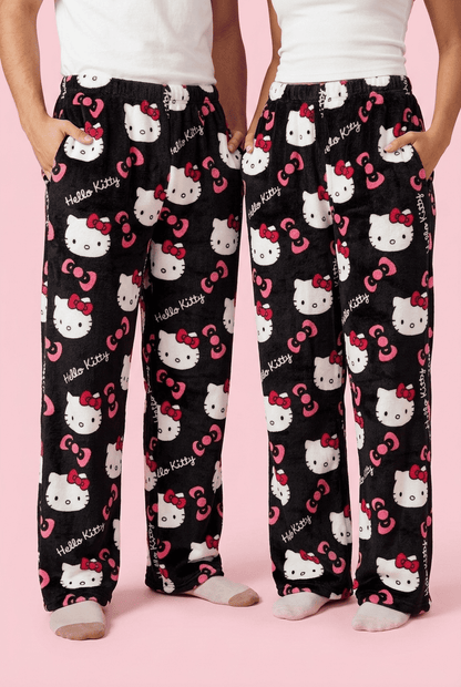 Hello Kitty Pyžamo Nohavice - Black/Čierne