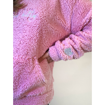 Hello Kitty Fluffy Oversized Hoodie - Pink/Ružová
