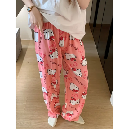 Hello Kitty Pyžamo Letné Nohavice - Baby Pink