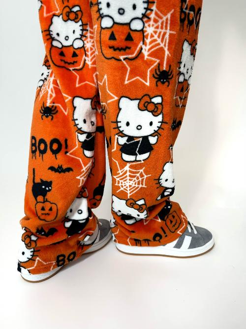 Hello Kitty Pyžamo Kalhoty - Halloween/Oranžové