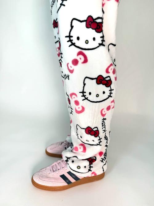 Hello Kitty Pyžamo Kalhoty - White/Bílé