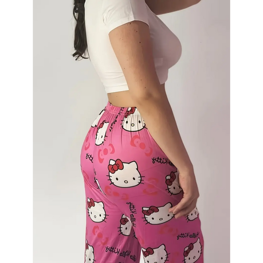 Hello Kitty Pyžamo Nohavice - Pink/Ružové