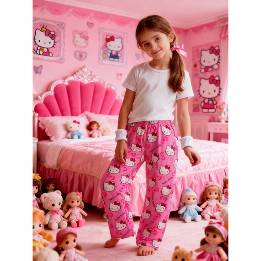 Hello Kitty Pyžamo Nohavice - Pink (DETSKÉ)