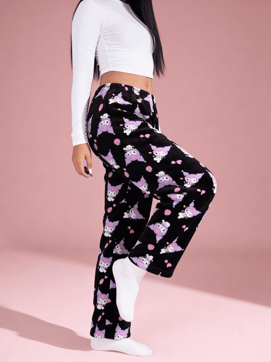 Kuromi Pyžamo Nohavice - Čierne/Black
