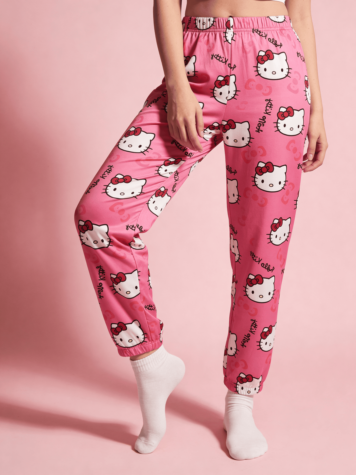 Hello Kitty Pyžamo Letné Nohavice - Pink/Ružové