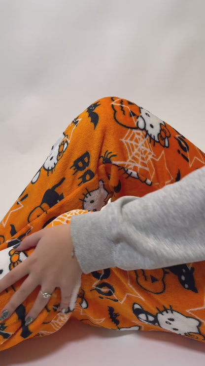 Hello Kitty Pyžamo Nohavice - Halloween/Oranžové